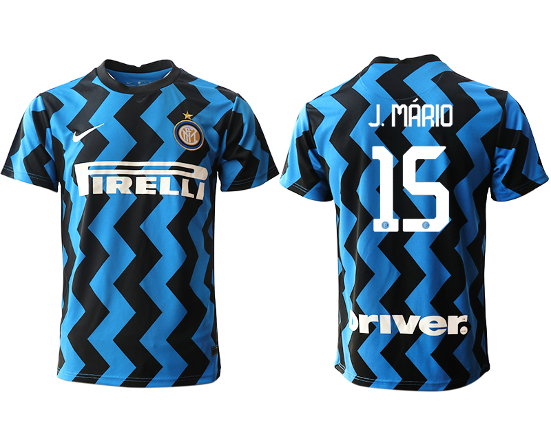 Men 2020-2021 club Inter Milan home aaa versio #15 blue Soccer Jerseys
